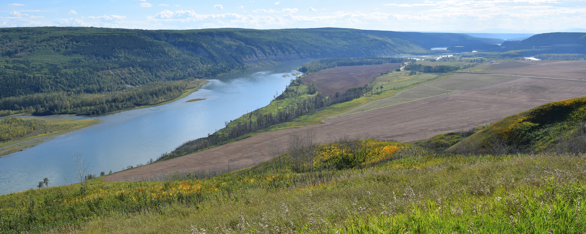 Peace River Valley in northern British Columbia.
