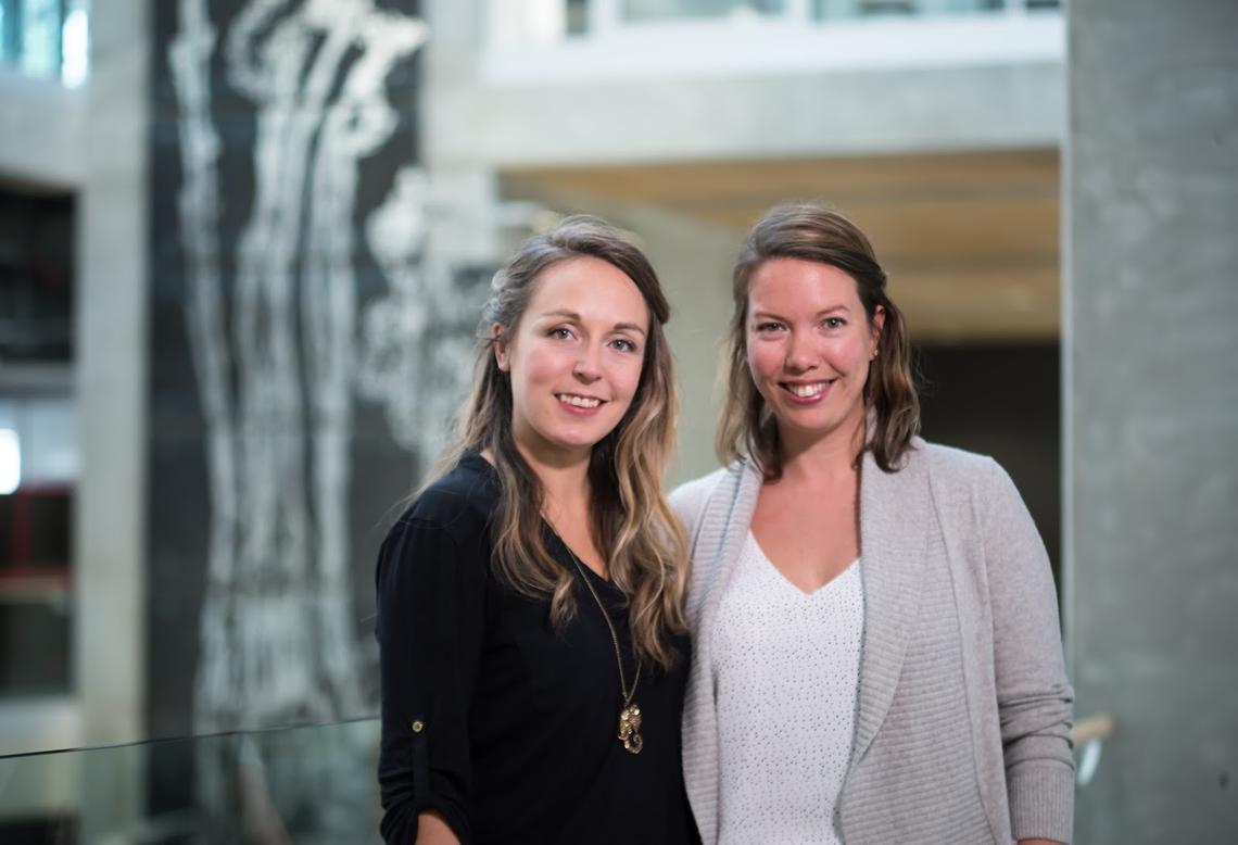 Briana Loughlin, left, and Isabelle Couture, co-founders of Plastic-Free YYC.