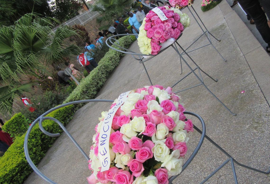 Social workers honoured the memory of the victims of the 1994 Genocide against the Tutsi by laying wreaths in the name of the International Social Work Community at the site where the remains of more than 250,000 people are interred.