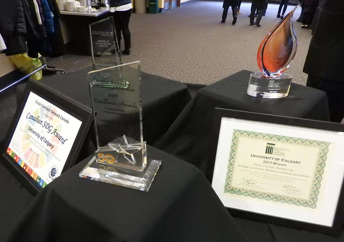 Awards received for excellence in internationalization in the last 13 months. 