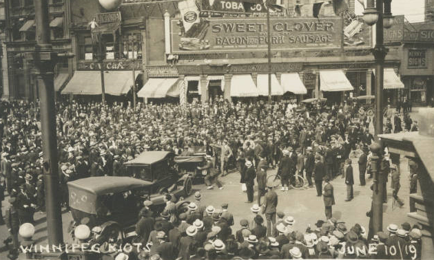 Rioting on June 10, 1919, during the Winnipeg General Strike. Photographer unknown. 