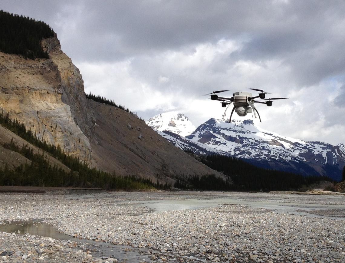 UAVs or drones have played a large part in learning more about the damage caused by the record-setting floods of 2013. Photo courtesy Chris Hugenholtz
