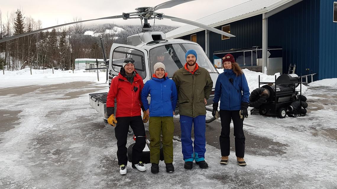 Barrueto (second from left) and her field team.