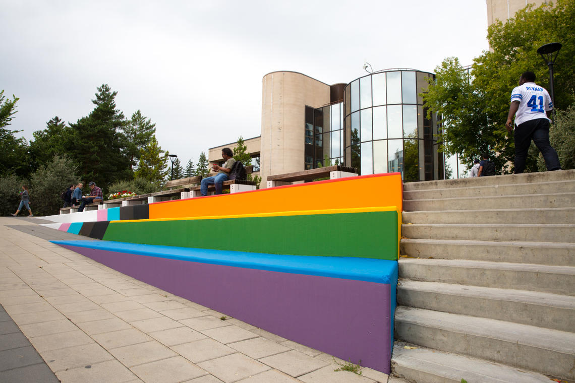 Mac Hall: Rainbow staircase