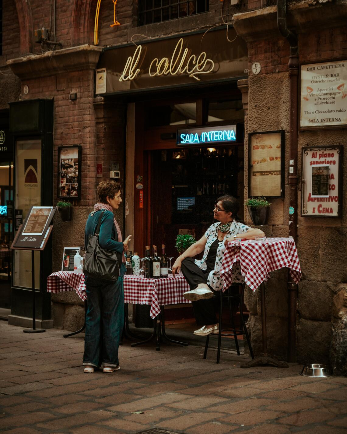 slow down at an italian cafe