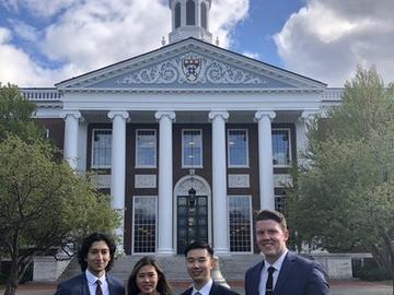 A team of four undergraduate students travelled to Harvard University to participate in the Global Case Competition where they presented a finance-based strategy on autonomous and electric vehicles. 