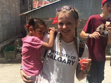 On a graduation trip after high school, Polan went to the Dominican Republic on a volunteer excursion to help build homes in a village. 