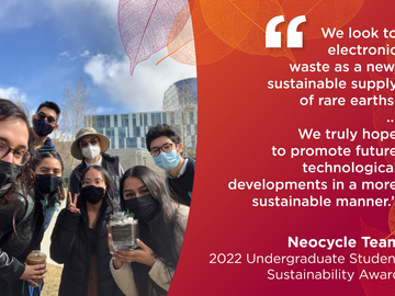 Neocycle Team - 2022 Undergraduate Student Sustainability Award