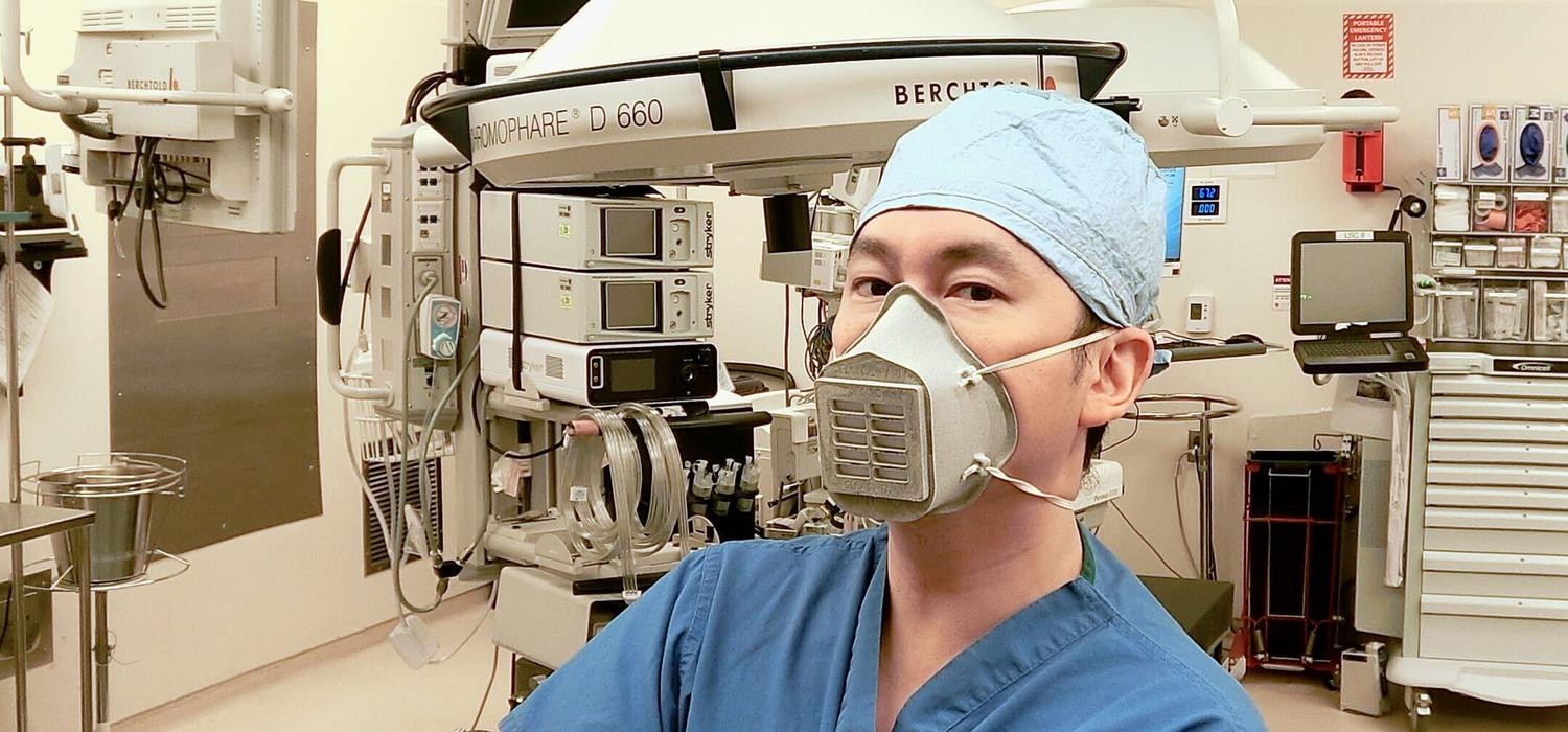 Dr. Stanley Yung-Chuan Liu modelling mask