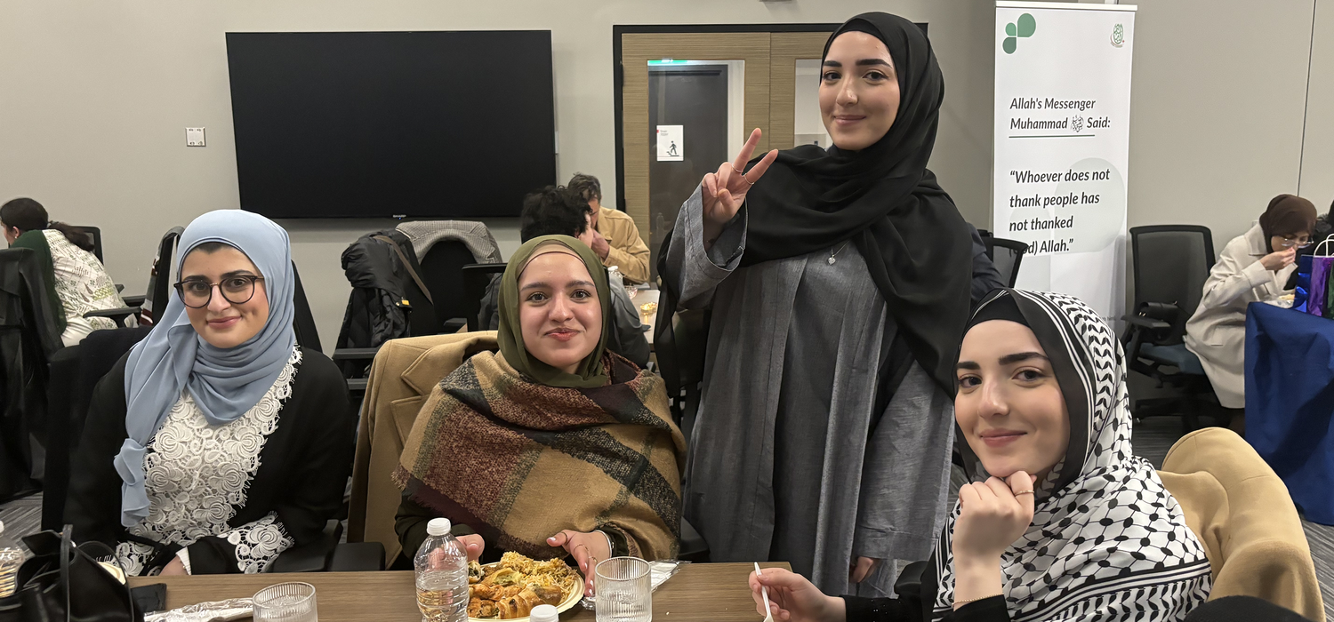 Guest enjoy an Iftar dinner recent held at the University of Calgary.