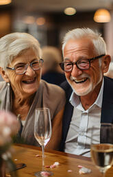 Social gathering of retirees