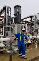 Schulich student Kristofer Chiu enjoys some hands-on internship experience at an energy facility near Fort McMurray.