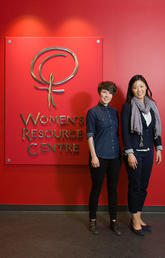 From left: Emily Leedham, co-founder and past-president of the Consent Awareness and Sexual Education Club, and Nanako Furuyama, co-ordinator at the Women's Resource Centre, are working on the new sexual assault prevention project. Photo by Riley Brandt, University of Calgary