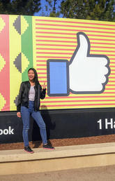 Celina Pablo visits Facebook headquarters on the Silicon Valley Discovery Tour. 