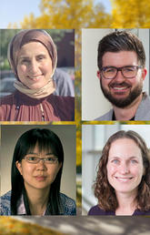 Clockwise from top left: Linda Duffett-Leger, Quazi Hassan, Lina Kattan, Casey Hubert, Catherine Lebel, Xin Wang, Ken Schmidt, Ghada Nafie.