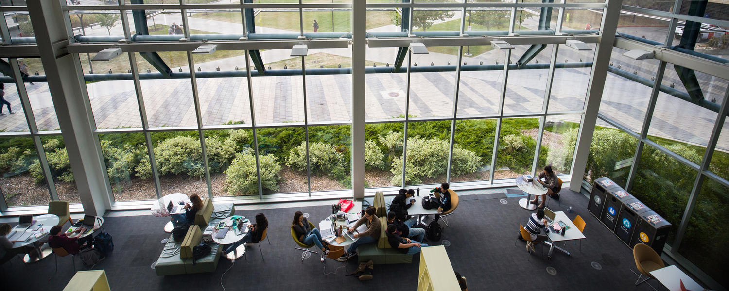 view of main floor of TFDL from above