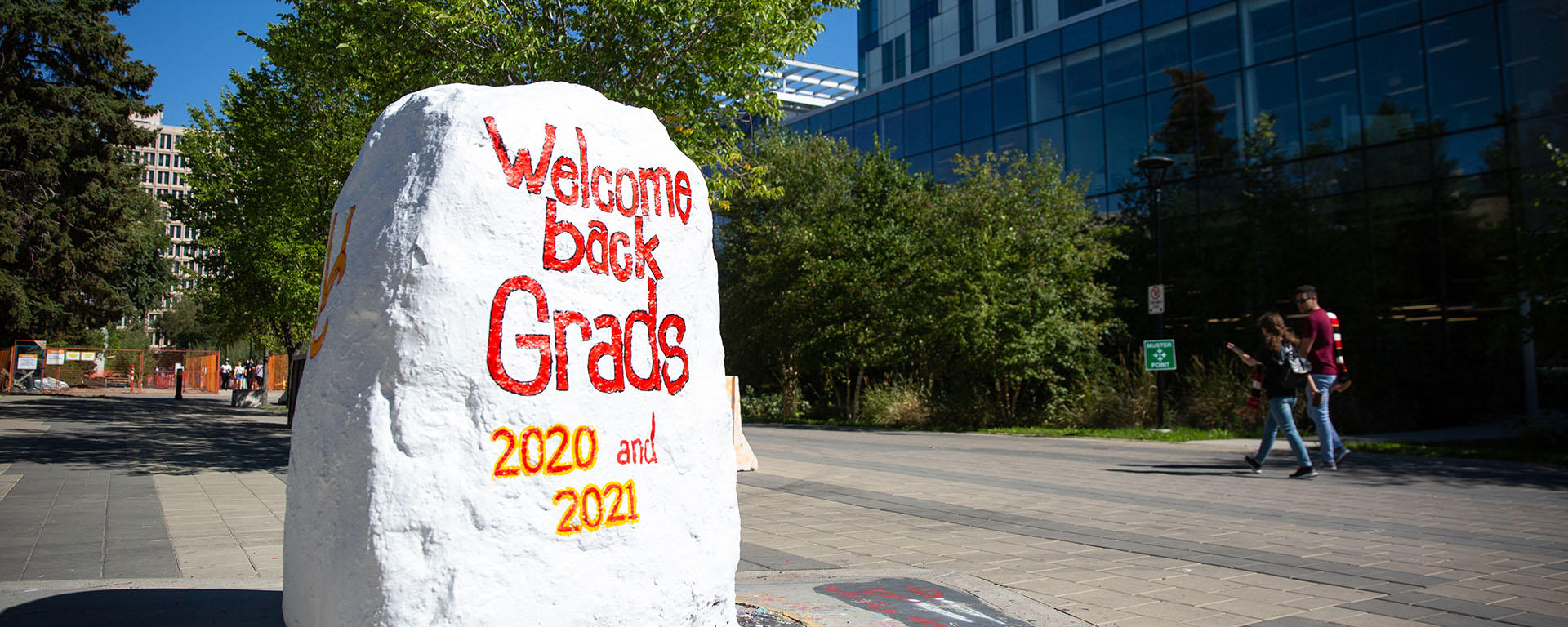 Celebrate Something rock painted on campus