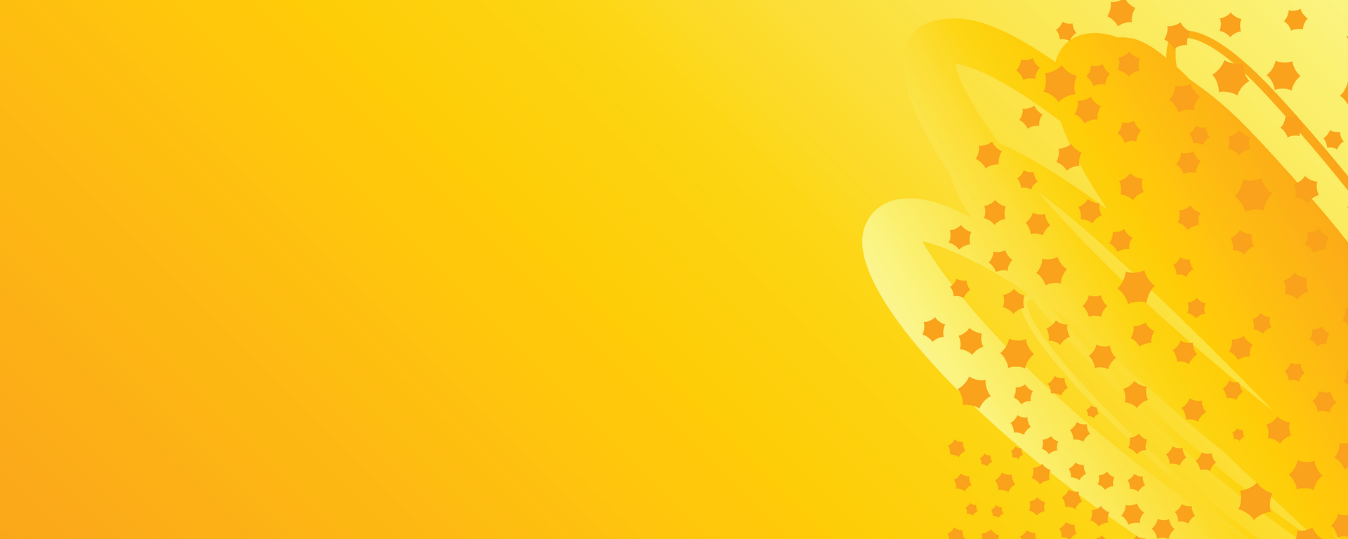 A yellow banner with dark yellow spots on the side