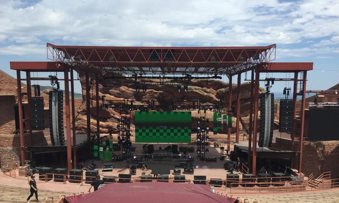 Red Rocks setup Red Rocks setup