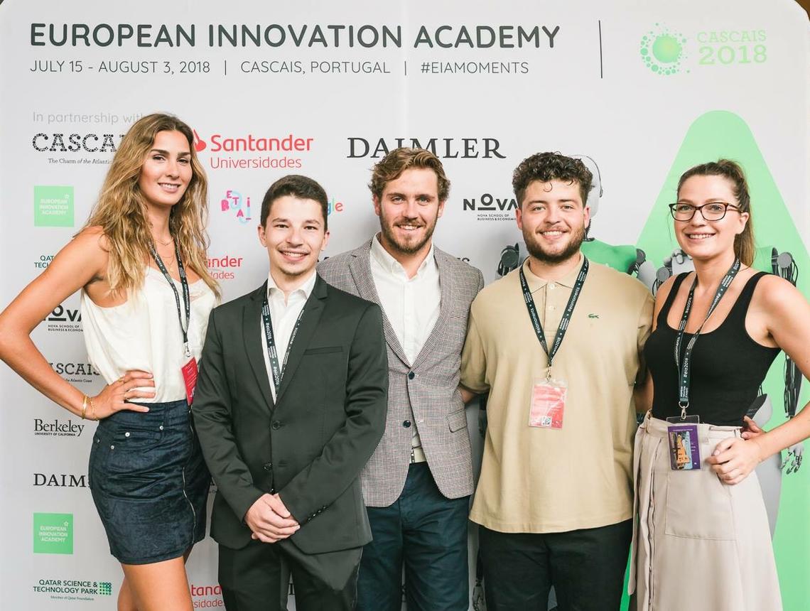 EIA participants — (L-R): Belen Castillo (UC Berkeley), Tomas Ribeiro (University of Porto), Matthew Mannion (Eckerd College, Florida), Mateo Montero (UCalgary), Sophia Bendorf (UC Berkeley). 