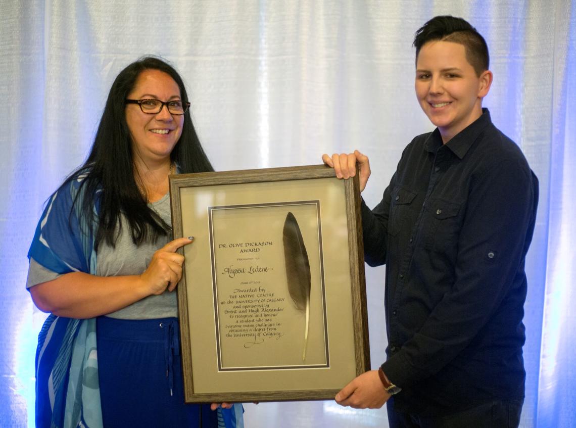Alyssa Ledene, Dr. Olive Dickason Award recipient, Grad 2018 