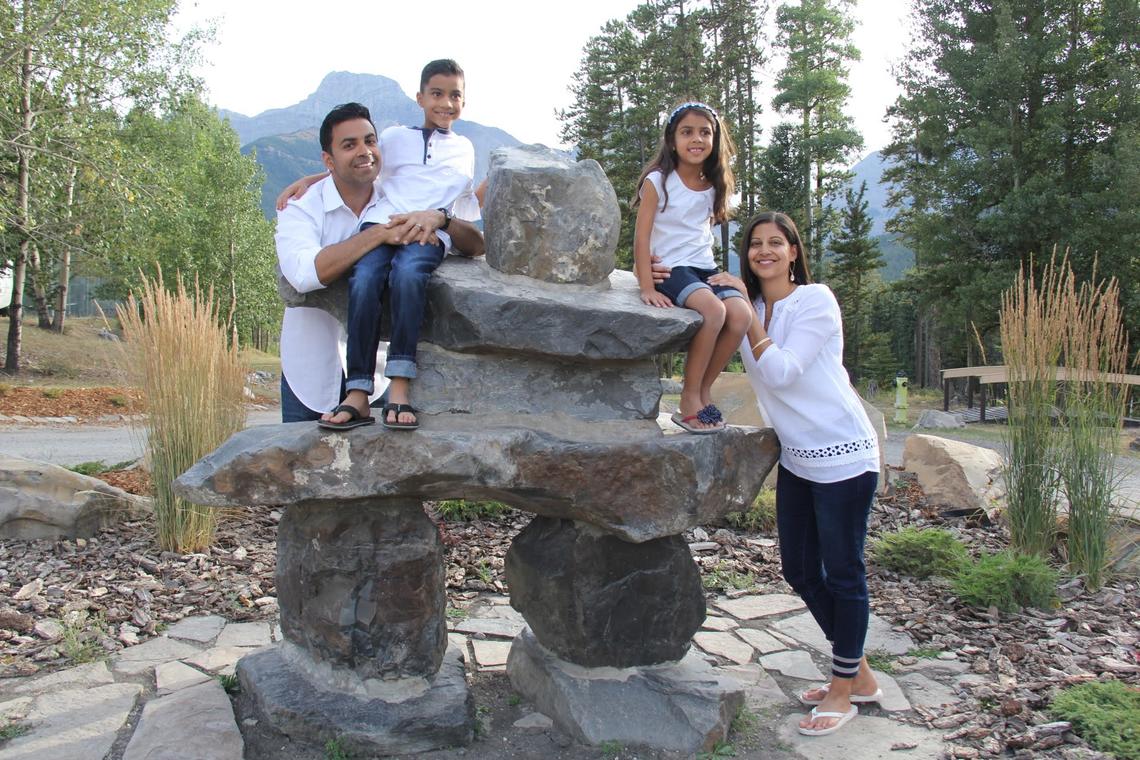 Hakique, wife Farzana and their two children.