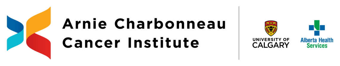 Logos for the Charbonneau lab, UCalgary, and AHS