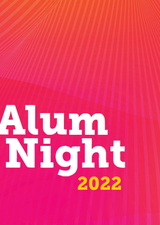 AlumNight 2022 with pink background